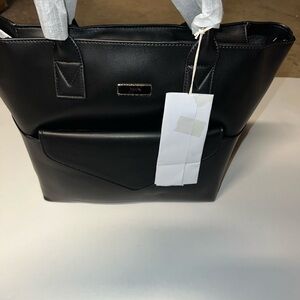 Black Leather Tote Bag